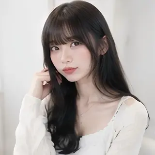 ロング 縮毛矯正/レイヤー/ 前髪カット/おばかんのヘアスタイル