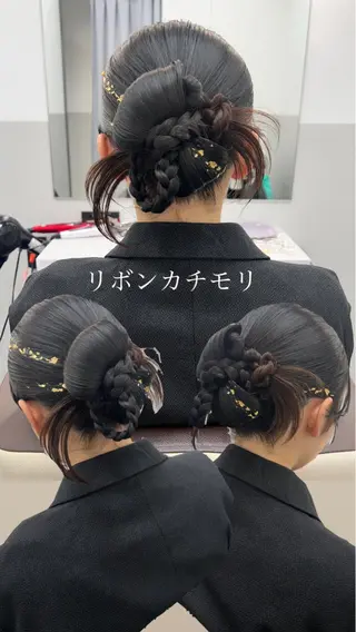 セミロング ヘアアレンジ 薄田 珠美のヘアスタイル