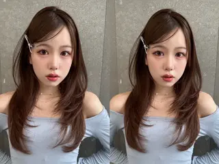 ロング yui🎀ブリーチな しダブルカラー/博多のヘアスタイル