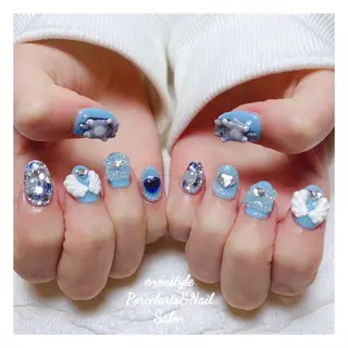 ミディアム ネイル 🐾enen style 🐾のネイルデザイン