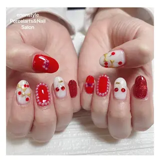ミディアム ネイル 🐾enen style 🐾のネイルデザイン