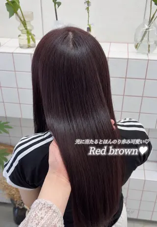 カラー ゆうひ🎀艶カラー/ ヘアメ/チョコカラーのヘアスタイル