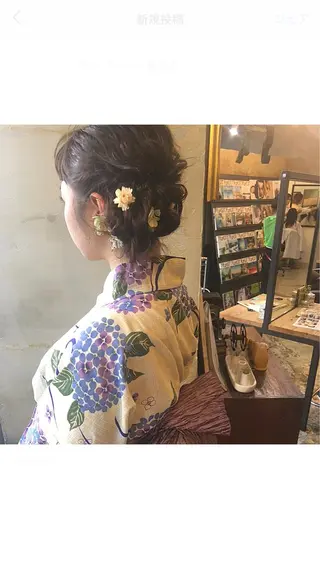 ロング カラー ヘアアレンジ 川上 智汐のヘアスタイル