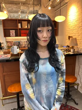 ロング カラー 柳坪 まなのヘアスタイル