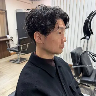 ミディアム パーマ メンズ 【池袋/スパイキー ショート】ⓝⓘⓜⓤのヘアスタイル