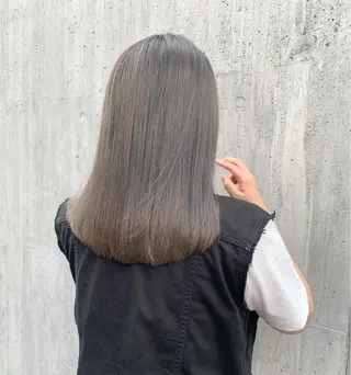 ミディアム カラー 透明感カラー✂︎ /縮毛矯正/YUKAのヘアスタイル