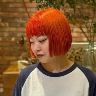 ショート カラー パーマ デジタルパーマ🌀レ イヤー🍃かんたまるのヘアスタイル