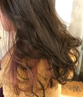 ミディアム カラー ヘアアレンジ 髪質改善カラー/艶髪 LISAのヘアスタイル