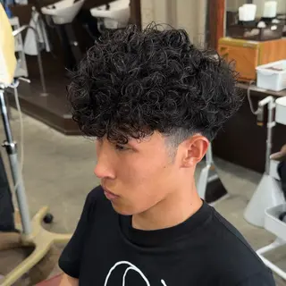 カラー パーマ スペインカール/セン ターパート/RYUのヘアスタイル