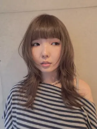 ミディアム 韓国レイヤー/透明感 カラー/RIN🎀のヘアスタイル