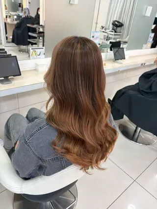 ロング カラー keany錦糸町 ハセベユウのヘアスタイル