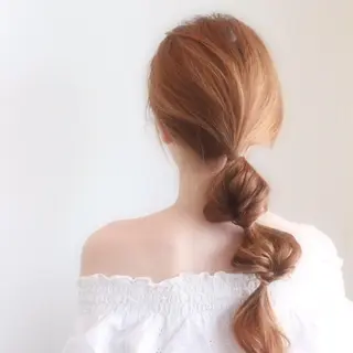 ロング カラー ヘアアレンジ 中村 よしひでのヘアスタイル