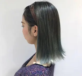 ミディアム カラー 大阪ヴィーガンサロン KANAKOのヘアスタイル