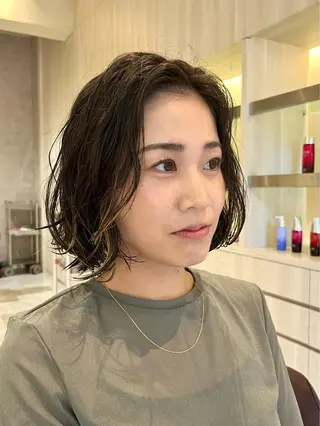 ミディアム パーマ FIX店長/名駅/ 国際センター/パーマのヘアスタイル