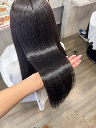 セミロング カラー Rena/韓国 /ワンホンヘアのヘアスタイル