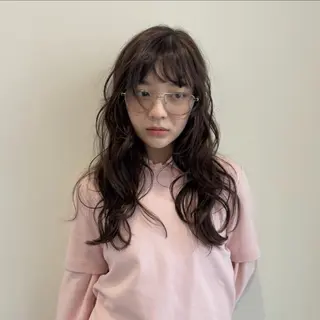 セミロング カラー 透明感カラー/西梅田 / nagisa🦋のヘアスタイル