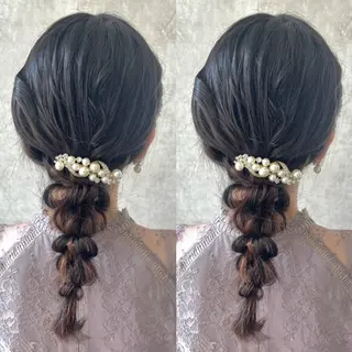 ロング ヘアアレンジ ヘアメ🎀ハイトーン 🩵エクステ🪄しほのヘアスタイル