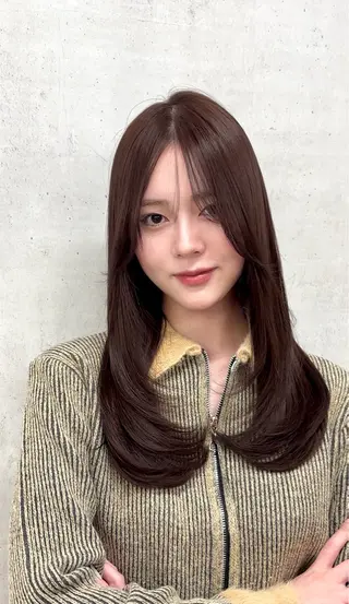 ロング 奥野/レイヤーボブ /透明感カラーのヘアスタイル
