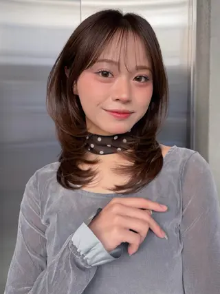 セミロング Unami/渋谷 TSUKIのヘアスタイル