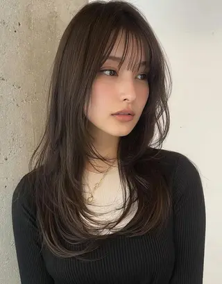 ロング カラー デザインカラー✨ 透明感カラー菊地真保のヘアスタイル
