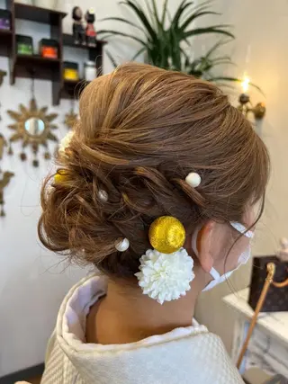 ミディアム 戸諸 由香里のヘアスタイル