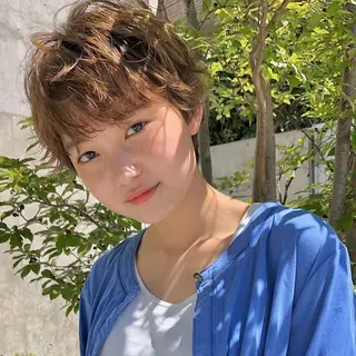 ショート カラー ヘアアレンジ 【ダメージレス施術】 【透明感】北村 拓也のヘアスタイル