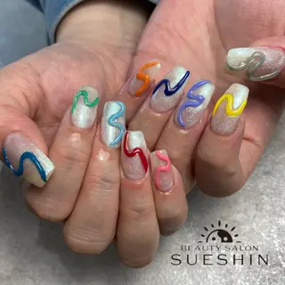 セミロング ネイル S ueshinのネイルデザイン