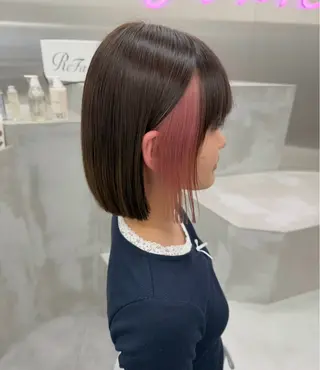 ミディアム カラー 🧸🎀ブリーチ 栄🎀🧸かのんのヘアスタイル