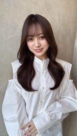 ロング パーマ 銀座✨レイヤーカット 顔まわり/坂本亜裟海のヘアスタイル