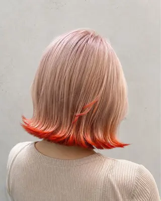 ミディアム カラー 小田 晃瑛のヘアスタイル