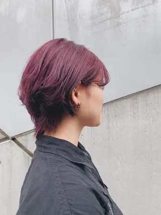 ショート カラー パーマ ボブパーマコテ巻き風 パーマNo1深江秀平のヘアスタイル