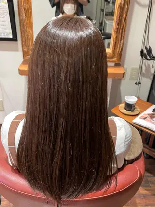 ロング カラー 縮毛髪質改善カケル 透明感カラー✨のヘアスタイル