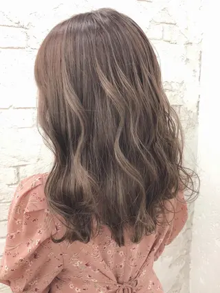 セミロング カラー ️韓国ヘア/レイヤー カット❤️Yūkaのヘアスタイル