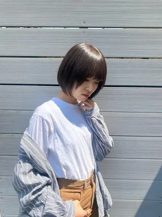ショート 優菜🎀メンズパーマ /ハイトーンカラーのヘアスタイル