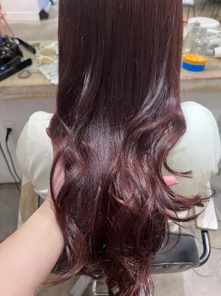 セミロング カラー 中司 莉菜のヘアスタイル