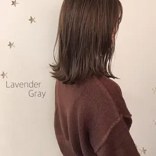 ミディアム カラー 市川 千夏のヘアスタイル