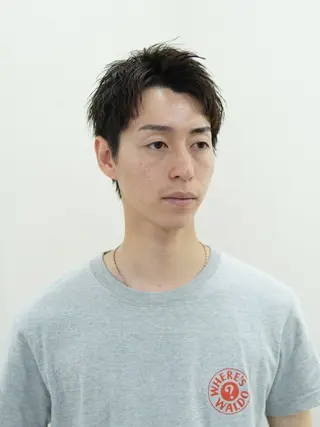 ショート メンズ メンズパーマ特化 カバヤマ　リョウのヘアスタイル
