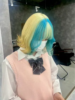 ミディアム カラー 🎀推しカラー🎀 Harunaのヘアスタイル