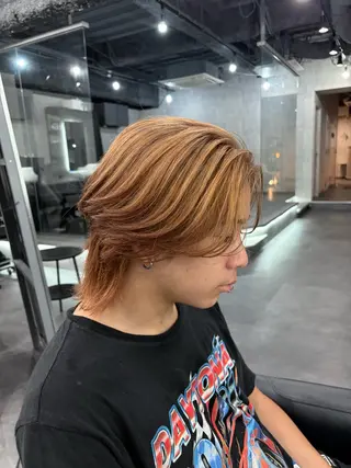 ミディアム メンズカット ブリー チリタッチ、マッシュのヘアスタイル