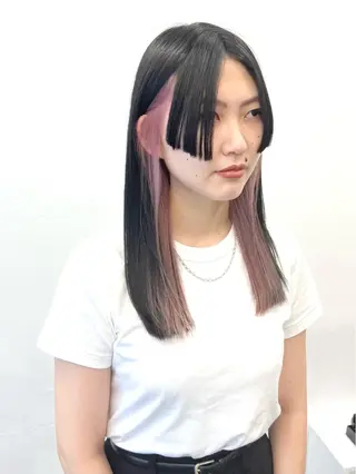セミロング カラー ヘアアレンジ HARU//原宿🤍 リピート率NO.1のヘアスタイル