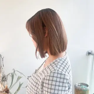 ミディアム カラー 艶カラー🫧 猿渡 響のヘアスタイル