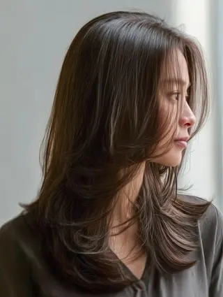 ロング カラー 🍒モテ暖色カラー × うる艶✧ ゆなのヘアスタイル