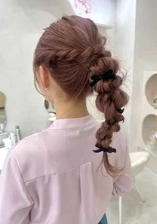 セミロング ヘアアレンジ アッシュカラーやアレ ンジ得意🌿RIKOのヘアスタイル