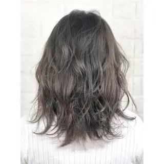 ミディアム カラー 髪質改善特化KIZU /ブリーチ縮毛矯正のヘアスタイル