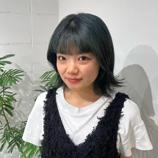 ミディアム カラー 栄カラー🐾 mihoのヘアスタイル