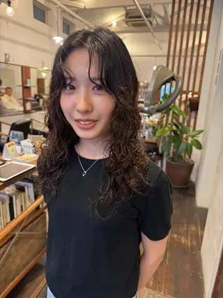 セミロング パーマ MOK大阪梅田店 Asahiのヘアスタイル