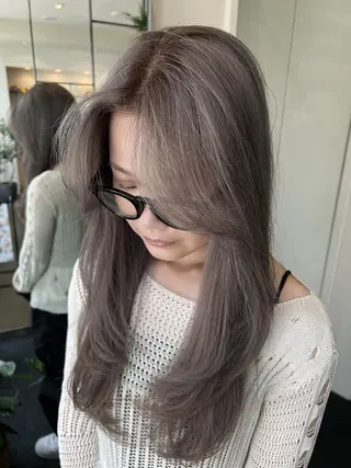 セミロング カラー W_SALON ［四条河原町］のヘアスタイル