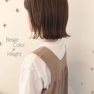 ミディアム カラー 市川 千夏のヘアスタイル