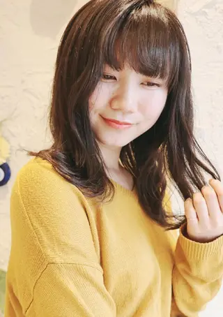 ミディアム カラー パーマ 徳永 博志のヘアスタイル