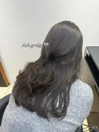 セミロング カラー 🖤hana/顔周り /韓国風ヘア🖤のヘアスタイル